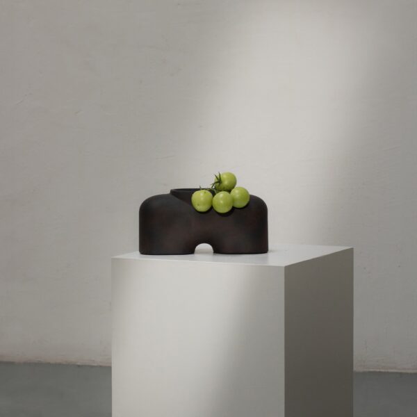 Block Vase, Medio - Coffee - Black, Medio