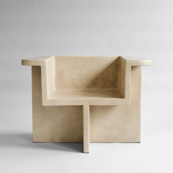 Brutus Lounge Chair - Sand - Coffee Black Oak