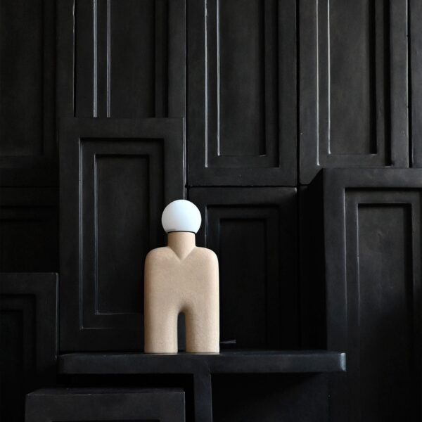 Sphere Vase Square, Mini - Bubble White - Dark Grey